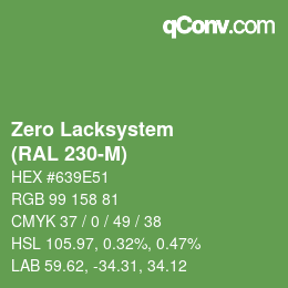 Color code: Zero Lacksystem - (RAL 230-M) | qconv.com