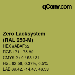 Código de color: Zero Lacksystem - (RAL 250-M) | qconv.com