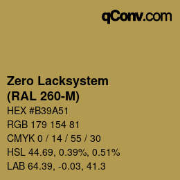 Color code: Zero Lacksystem - (RAL 260-M) | qconv.com