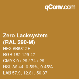 カラーコード: Zero Lacksystem - (RAL 290-M) | qconv.com
