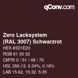 カラーコード: Zero Lacksystem - (RAL 3007) Schwarzrot | qconv.com