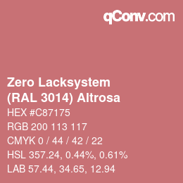 Código de color: Zero Lacksystem - (RAL 3014) Altrosa | qconv.com