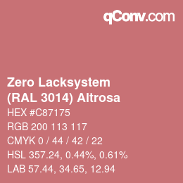 カラーコード: Zero Lacksystem - (RAL 3014) Altrosa | qconv.com