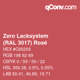 Código de color: Zero Lacksystem - (RAL 3017) Rosé | qconv.com