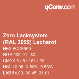 カラーコード: Zero Lacksystem - (RAL 3022) Lachsrot | qconv.com