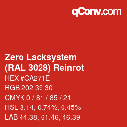 Código de color: Zero Lacksystem - (RAL 3028) Reinrot | qconv.com