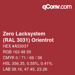 カラーコード: Zero Lacksystem - (RAL 3031) Orientrot | qconv.com