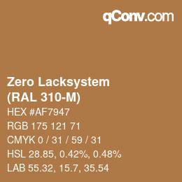 Color code: Zero Lacksystem - (RAL 310-M) | qconv.com