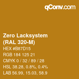 Color code: Zero Lacksystem - (RAL 320-M) | qconv.com