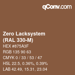 Código de color: Zero Lacksystem - (RAL 330-M) | qconv.com