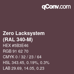 Color code: Zero Lacksystem - (RAL 340-M) | qconv.com