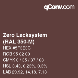 Código de color: Zero Lacksystem - (RAL 350-M) | qconv.com