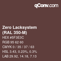 Code couleur: Zero Lacksystem - (RAL 350-M) | qconv.com