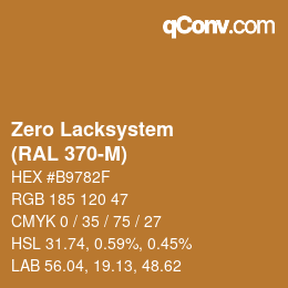 Color code: Zero Lacksystem - (RAL 370-M) | qconv.com