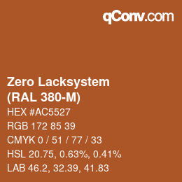 Código de color: Zero Lacksystem - (RAL 380-M) | qconv.com