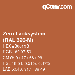 Color code: Zero Lacksystem - (RAL 390-M) | qconv.com