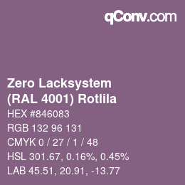 Código de color: Zero Lacksystem - (RAL 4001) Rotlila | qconv.com