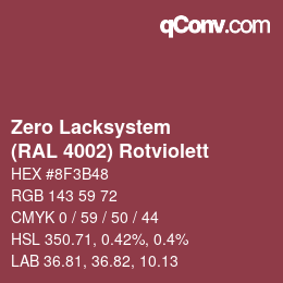 カラーコード: Zero Lacksystem - (RAL 4002) Rotviolett | qconv.com