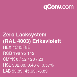 Farbcode: Zero Lacksystem - (RAL 4003) Erikaviolett | qconv.com