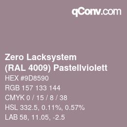 Farbcode: Zero Lacksystem - (RAL 4009) Pastellviolett | qconv.com