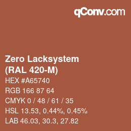 Color code: Zero Lacksystem - (RAL 420-M) | qconv.com