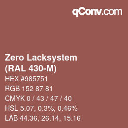 Color code: Zero Lacksystem - (RAL 430-M) | qconv.com