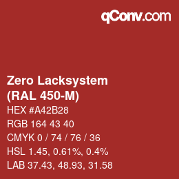 Color code: Zero Lacksystem - (RAL 450-M) | qconv.com