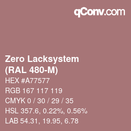 Código de color: Zero Lacksystem - (RAL 480-M) | qconv.com