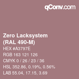 Code couleur: Zero Lacksystem - (RAL 490-M) | qconv.com