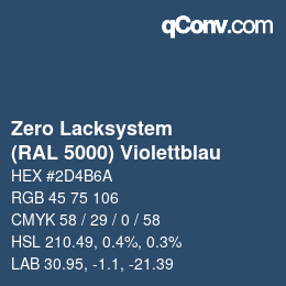 Farbcode: Zero Lacksystem - (RAL 5000) Violettblau | qconv.com