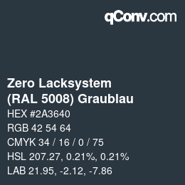 Color code: Zero Lacksystem - (RAL 5008) Graublau | qconv.com