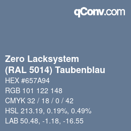 Farbcode: Zero Lacksystem - (RAL 5014) Taubenblau | qconv.com