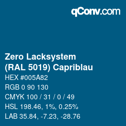Farbcode: Zero Lacksystem - (RAL 5019) Capriblau | qconv.com