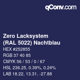 カラーコード: Zero Lacksystem - (RAL 5022) Nachtblau | qconv.com