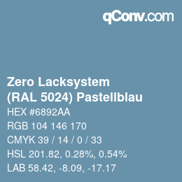 Farbcode: Zero Lacksystem - (RAL 5024) Pastellblau | qconv.com