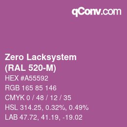 Color code: Zero Lacksystem - (RAL 520-M) | qconv.com