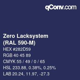 Color code: Zero Lacksystem - (RAL 590-M) | qconv.com