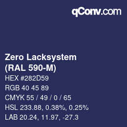 カラーコード: Zero Lacksystem - (RAL 590-M) | qconv.com