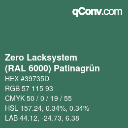 Código de color: Zero Lacksystem - (RAL 6000) Patinagrün | qconv.com