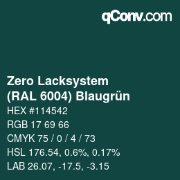 Farbcode: Zero Lacksystem - (RAL 6004) Blaugrün | qconv.com
