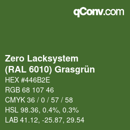 Farbcode: Zero Lacksystem - (RAL 6010) Grasgrün | qconv.com