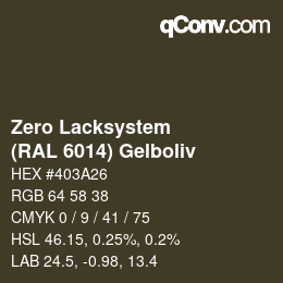 Farbcode: Zero Lacksystem - (RAL 6014) Gelboliv | qconv.com