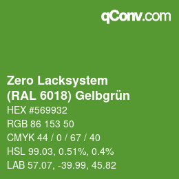 Farbcode: Zero Lacksystem - (RAL 6018) Gelbgrün | qconv.com