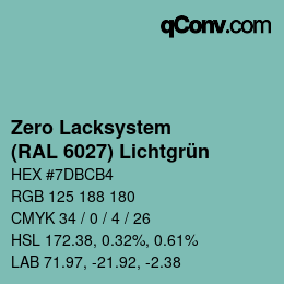 Farbcode: Zero Lacksystem - (RAL 6027) Lichtgrün | qconv.com