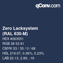 Color code: Zero Lacksystem - (RAL 630-M) | qconv.com