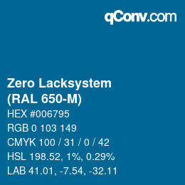 Color code: Zero Lacksystem - (RAL 650-M) | qconv.com