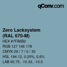 Color code: Zero Lacksystem - (RAL 670-M) | qconv.com