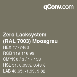 Farbcode: Zero Lacksystem - (RAL 7003) Moosgrau | qconv.com