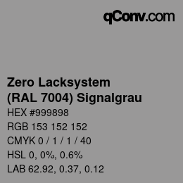 Farbcode: Zero Lacksystem - (RAL 7004) Signalgrau | qconv.com