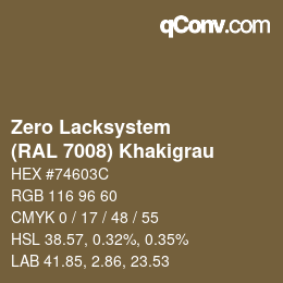 カラーコード: Zero Lacksystem - (RAL 7008) Khakigrau | qconv.com